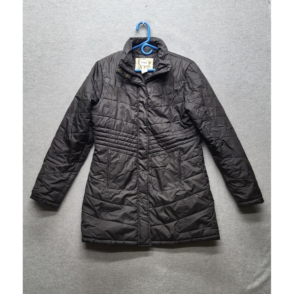 Roxy Women Jacket L Black  Nylon‎ Polyester Embroidery Quilted Y2K